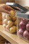 2-Piece 12 Lt Multibox Smoked Sliding Lid Storage Container & Food Container & Potato Onion Bucket - 4