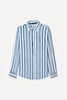 Men's Indigo Striped Comfort Fit Long Sleeve Shirt - 5