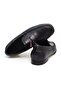 Dark Blue Color Laceless Genuine Leather Men's Shoes - 2