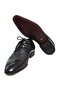 Black Color Lace-Up Genuine Leather Men's Shoes - 3