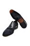 Dark Blue Color Lace-Up Genuine Leather Suede Men's Shoes - 3