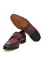 Burgundy Color Laceless Genuine Leather Leather Sole Men's Shoes - 3
