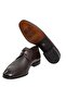 Brown Lace-Up Genuine Leather Sole Men's Shoes - 3