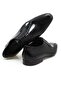 Black Color Lace-Up Genuine Leather Men's Shoes - 2