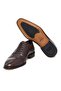 Brown Lace-Up Genuine Leather Sole Men's Shoes - 3