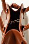 Women's Small Size Camille Tan Gold Buckle Hand and Shoulder Bag - 4