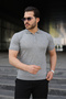 Men's Standard Fit Regular Cut Polo Collar Knitwear T-Shirt - 7