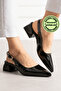 5cm Women's Heeled Shoes Patent Leather Black