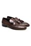 Brown Laceless Genuine Leather Men's Shoes