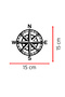 Compass Sticker - Directional Compass Auto Sticker - Car Engine Sticker 15X15Cm - 3