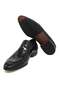 Black Color Laceless Genuine Leather Men's Shoes - 3