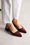 5cm Women's Heeled Shoes Patent Leather Claret Red - 2