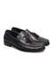 Black Color Laceless Genuine Leather Men's Shoes