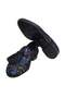 Dark Blue Color Laceless Genuine Leather Men's Shoes - 3