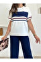 Striped Modal Fabric Cotton Comfortable Casual and Stylish Summer Tracksuit Set - 5