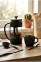 350 ml Borosilicate Glass French Press & Black Modern Coffee and Herbal Tea Brewing Utensil - 2