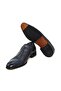 Dark Blue Laceless Genuine Leather Men's Shoes - 3