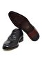 Black Color Lace-Up Genuine Leather Leather Sole Men's Shoes - 3