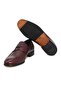 Burgundy Color Laceless Genuine Leather Leather Sole Men's Shoes - 3