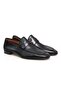 Black Color Laceless Genuine Leather Leather Sole Men's Shoes