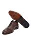 Brown Lace-Up Genuine Leather Sole Men's Shoes - 3
