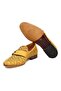 Yellow Color Laceless Genuine Leather Leather Sole Men's Shoes - 3
