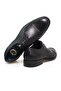 Black Color Lace-Up Genuine Leather Men's Shoes - 2