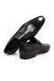 Black Color Laceless Genuine Leather Leather Sole Men's Shoes - 2
