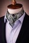 Shawl Pattern Green - Yellow Italian Silk Ascot Tie Sac31 - 2