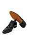 Black Color Lace-Up Genuine Leather Men's Shoes - 3