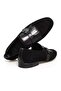 Black Color Laceless Genuine Leather Leather Sole Men's Suede Shoes - 2