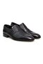 Black Color Laceless Genuine Leather Leather Sole Men's Shoes