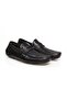 Black Color Laceless Genuine Leather Men's Shoes