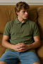 Men's Short Sleeve Cotton Khaki Polo Collar T-Shirt - 2