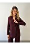 Special Edition Jacket Palazzo Trousers Burgundy Suit - 2