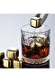 Titanium Ice Cube Gold |   Food Grade Beverage Cooler Ice Stone Premium Set - 6