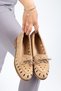Genuine Leather 33-34-35-36-37-38-39-40-41-42-43-44-45 Size Laser Cut Perforated Women's Shoes - 2