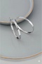 Women's Silver Color Stainless Steel Large Hoop Earrings - Modern Geometric Design