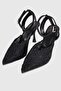 حذاء نسائي بكعب عالٍ من روبي بلاك مزين بالدانتيل ورباط عند الكاحل - 6