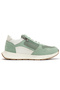 Leather and Suede Women's Sneakers with Side Zipper - 3