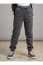 School Girls Boys Children's Smoked Color Seasonal 2-Thread Sweatpants - 2