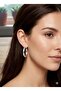 Women's Silver Color Stainless Steel Hoop Earrings - Non-Tarnish Luxury Series - 4