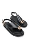 Stella Gioia Women's Flip Flop Sandals 00123470 Black Rustic - 2