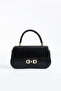Nçs Black Crocodile Cover Baguette Crossbody Women's Bag