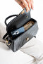 Nçs Black Crocodile Cover Baguette Crossbody Women's Bag - 3