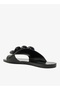 Avolto Corrente Women's Low Sandal With Chain Design-Black, size-37 - 2