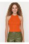 Women's Ribbed Halter Neck Crop Blouse - 4