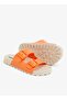 Folk Women's Birken Style Sandal With Adjustable Strap-White/Orange, size-39 - 3