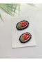 Mother's Day Flower Embroidered Mother&Baby Organic Handmade Hairless Baby Clip and Snap Clip Hair Accessory - 4