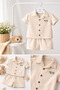 Summer Baby Boy Shirt Shorts Set Cream Color Set of 2 - 2